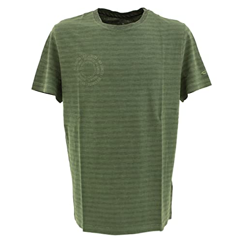 camel active, Kurzarm Shirt T-Shirt Jersey Olive Gestreift M von camel active