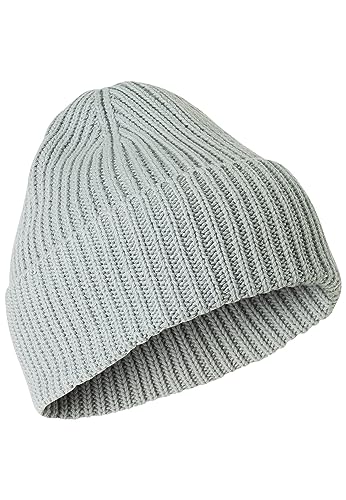 camel active Damen Strickmütze aus Reiner Baumwolle Grün Grau, Womenswear-OS von camel active