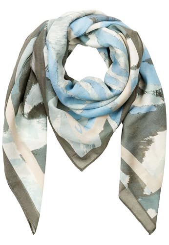 camel active Damen Schal mit Allover Print Grün-Blau, womenswear-OS von camel active