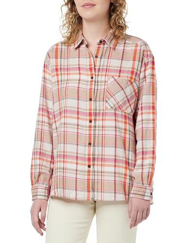 camel active Damen Lässige Flanellbluse im Karomuster Mehrfarbig, Womenswear-XXL von camel active