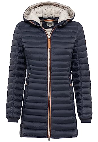 camel active Damen Lange Steppjacke mit Abnehmbarer Kapuze Navy, womenswear-38 von camel active