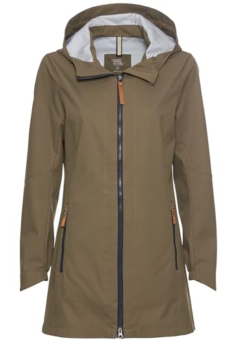camel active Damen Softshelljacke | aus recyceltem Polyester | wasserabweisend Dunkelgrün, womenswear-40 von camel active