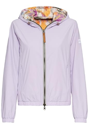 camel active Damen Wendejacke mit Allover-Print und unifarbener Seite Lila, womenswear-40 von camel active