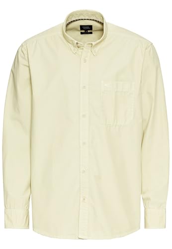 camel active Herren Baumwollhemd mit Brusttasche | Langarmhemd aus Baumwolle im Regular Fit | Hellgrün, Menswear-L von camel active