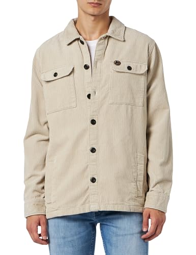 camel active Herren Cord Overshirt aus Reiner Baumwolle Beige Menswear-XL von camel active