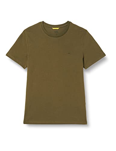 camel active Herren Basic Kurzarm Rundhalsausschnitt T-Shirt, Grün (Khaki), XXL von camel active