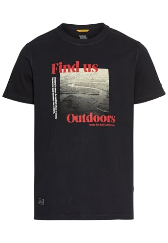 camel active Herren T-Shirt mit Print aus Organic Cotton Dunkelblau, Menswear-M von camel active