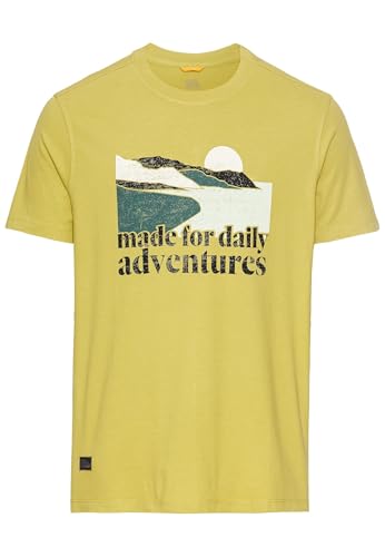 camel active Herren T-Shirt mit Print aus Organic Cotton Hellgrün, Menswear-XL von camel active
