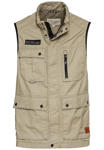 camel active Herren Outdoor-Weste mit Stehkragen Beige, menswear-60 von camel active