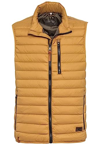 camel active Herren Steppweste aus 100% recyceltem Polyamid Beige-Braun menswear-52 von camel active