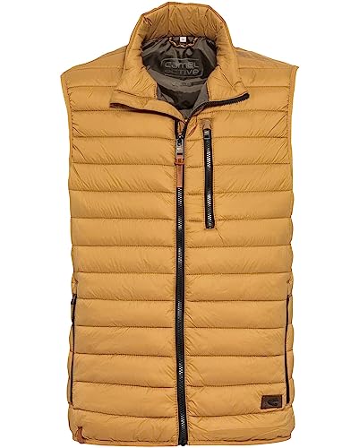 camel active Herren Steppweste aus 100% recyceltem Polyamid Beige-Braun menswear-56 von camel active