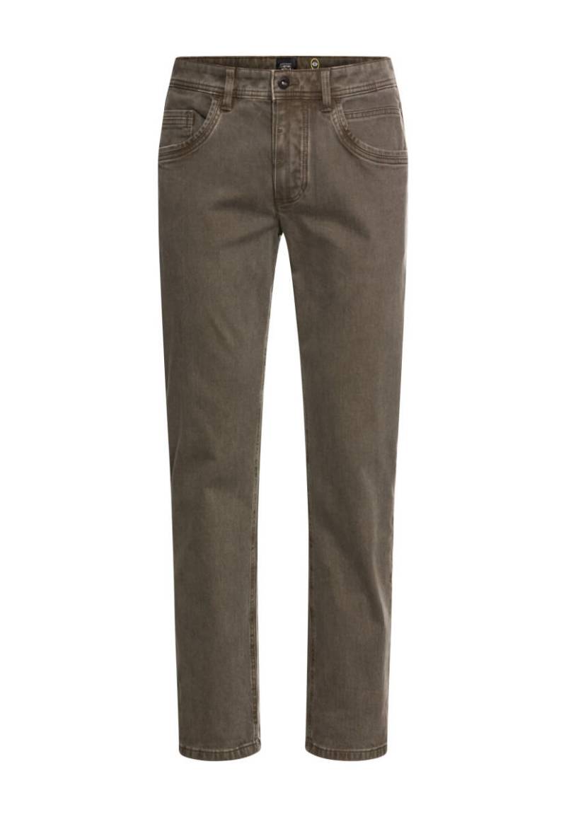 camel active - 5-Pocket Relaxed Fit Hose aus Baumwoll-Mix grün - Gr. - 38/34 von camel active