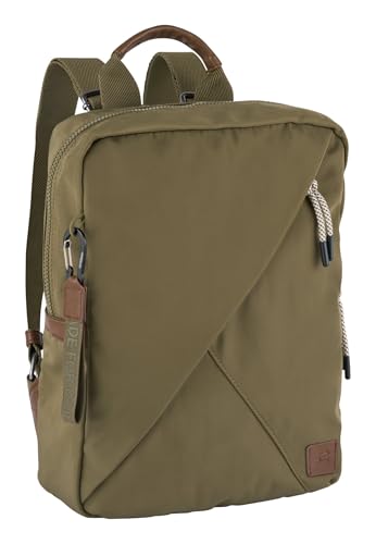 camel active Damen Aurum Rucksack mit Strukturiertem Gewebeband Dunkelgrün, Womenswear-M von camel active
