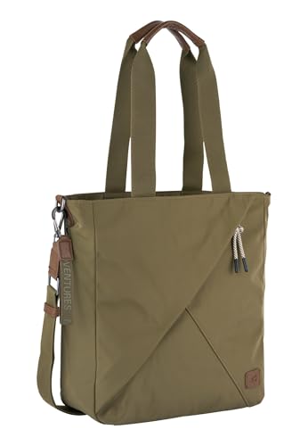camel active Damen Aurum Zip Tote Bag mit abnehmbarem Schulterriemen Dunkelgrün, Womenswear-M von camel active