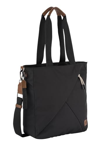 camel active Damen Aurum Zip Tote Bag mit Reißverschlusstaschen Schwarz, Womenswear-M von camel active