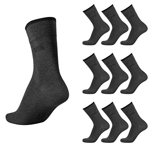 camel active Basic Socks 9er Pack 6593 620 anthracite Strumpf anthrazit grau Socken, Size:39-42 von camel active
