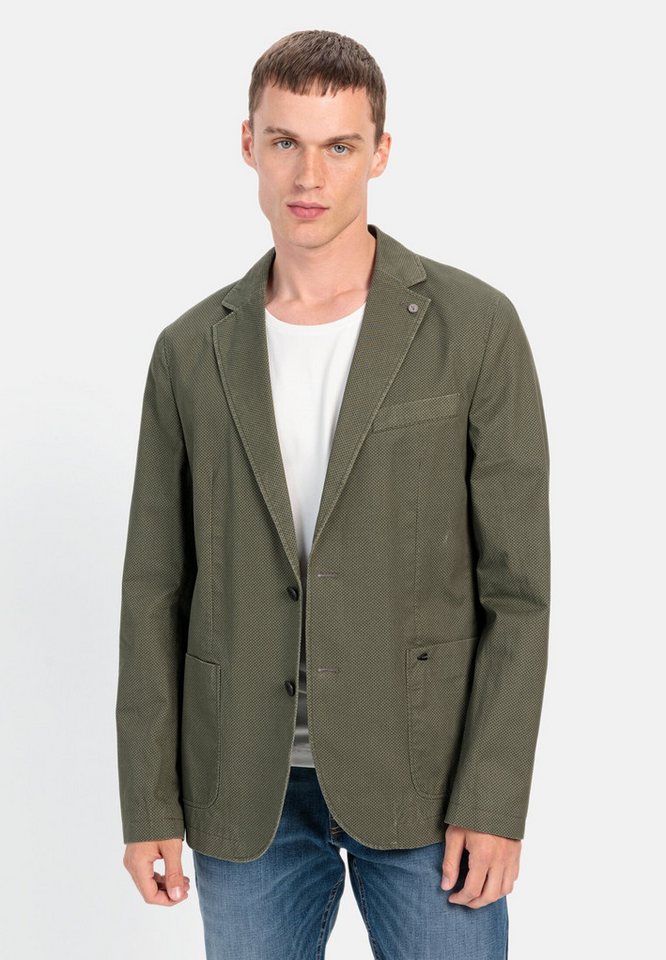 camel active Baumwollsakko aus Baumwolle Langarm Reverskragen Sakko_Casual Sakko von camel active