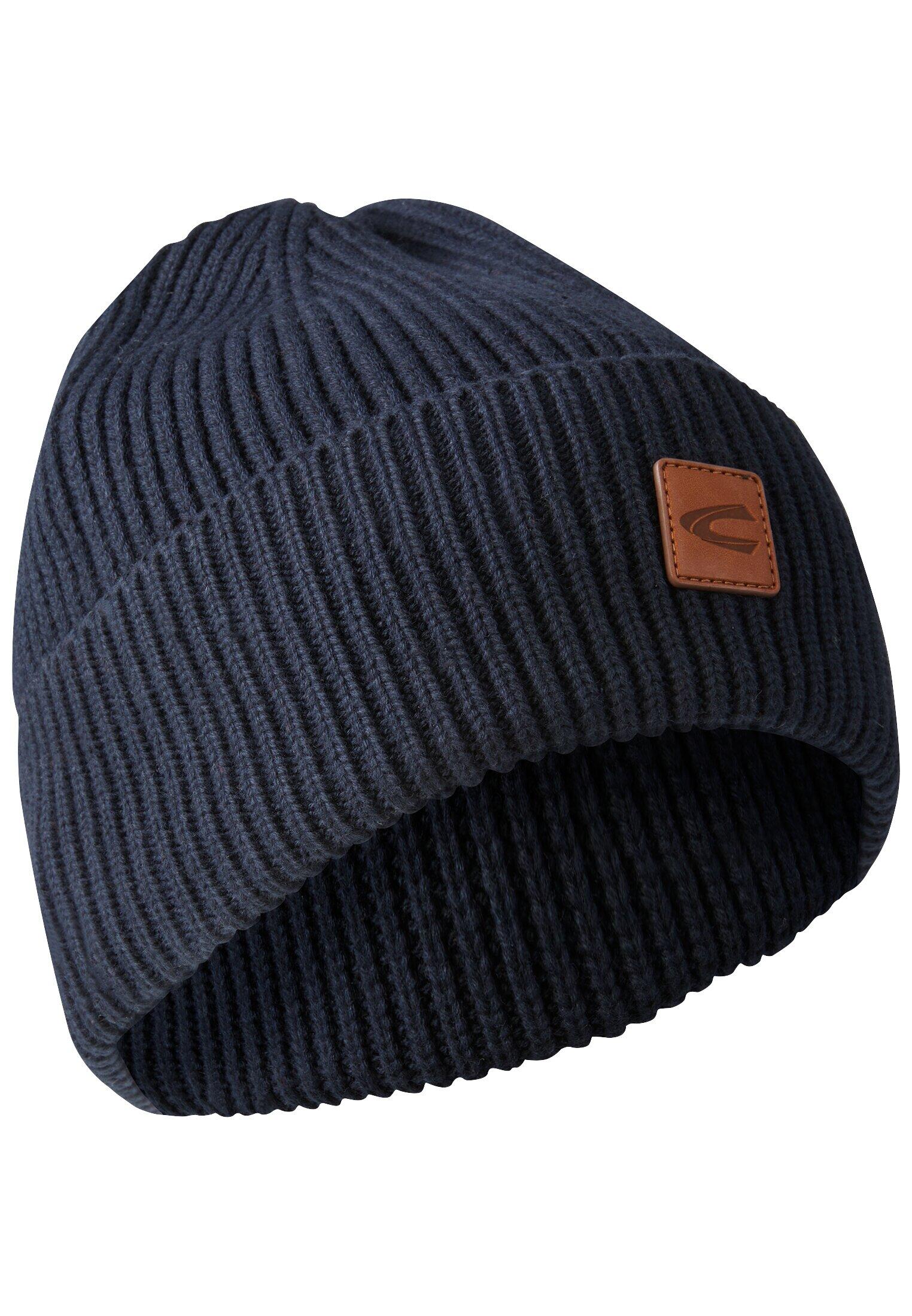 camel active - Beanie aus einem Baumwoll-Kaschmir-Mix night blue - Gr. - OS von camel active