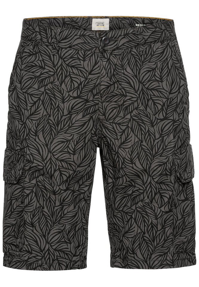 camel active Bermudas Cargo Shorts mit Allover-Print - Regular Fit von camel active