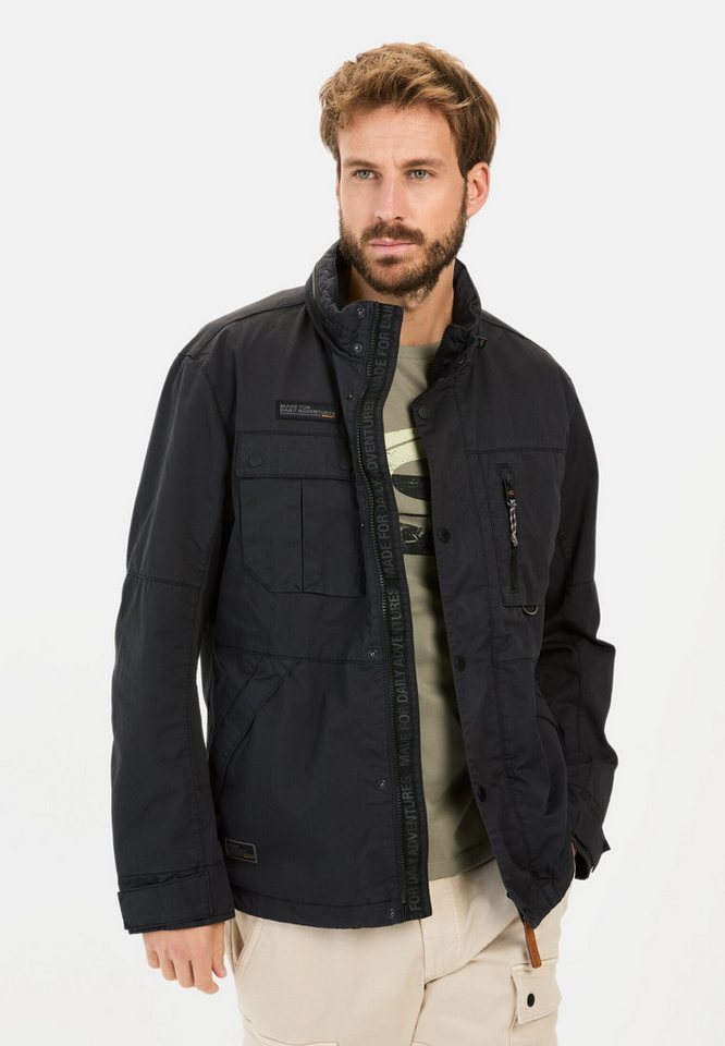 camel active Blouson im Fieldjacket-Stil Langarm Abnehmbare Kapuze Markenlogo von camel active