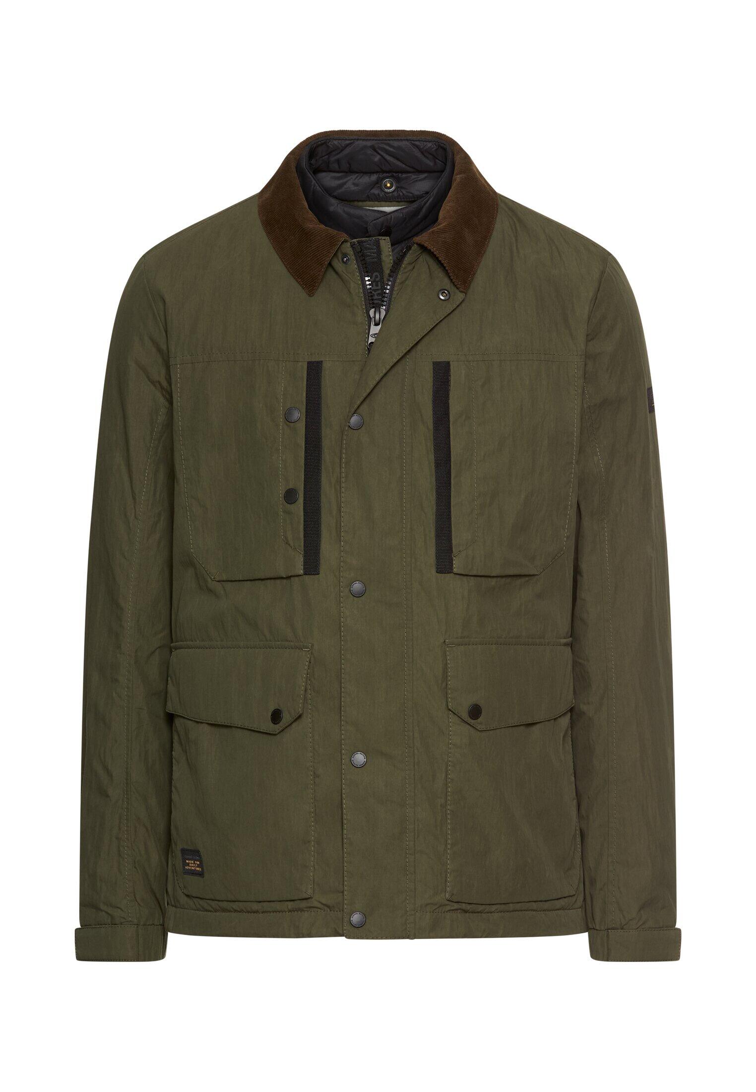 camel active - Blouson mit Hemdkragen und Fleece-Futter forest green - Gr. - L von camel active