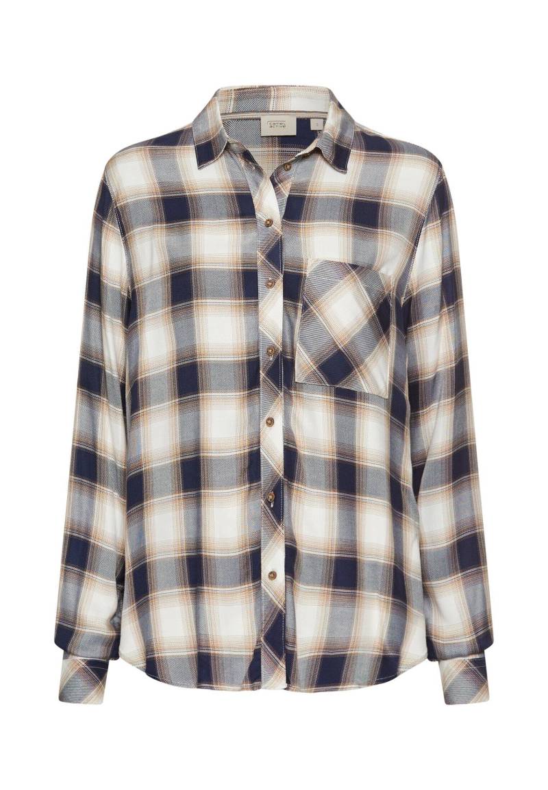 camel active - Bluse aus reiner Viskose milk white check - Gr. - XL von camel active