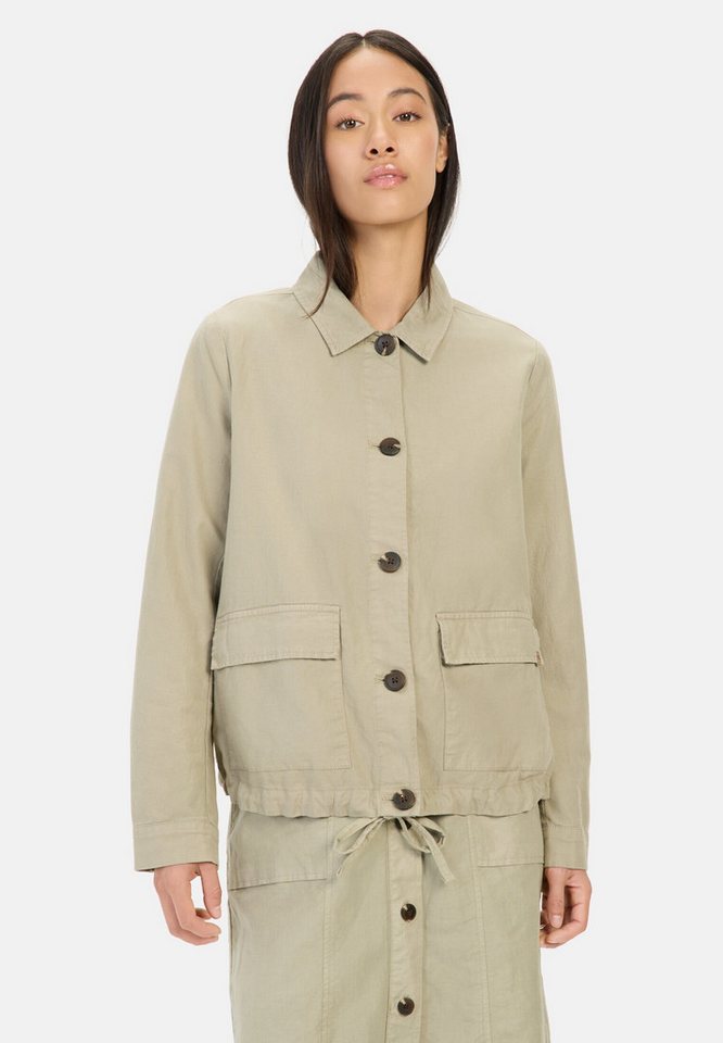camel active Blusenblazer aus einem Leinenmix Langarm Button-Down von camel active