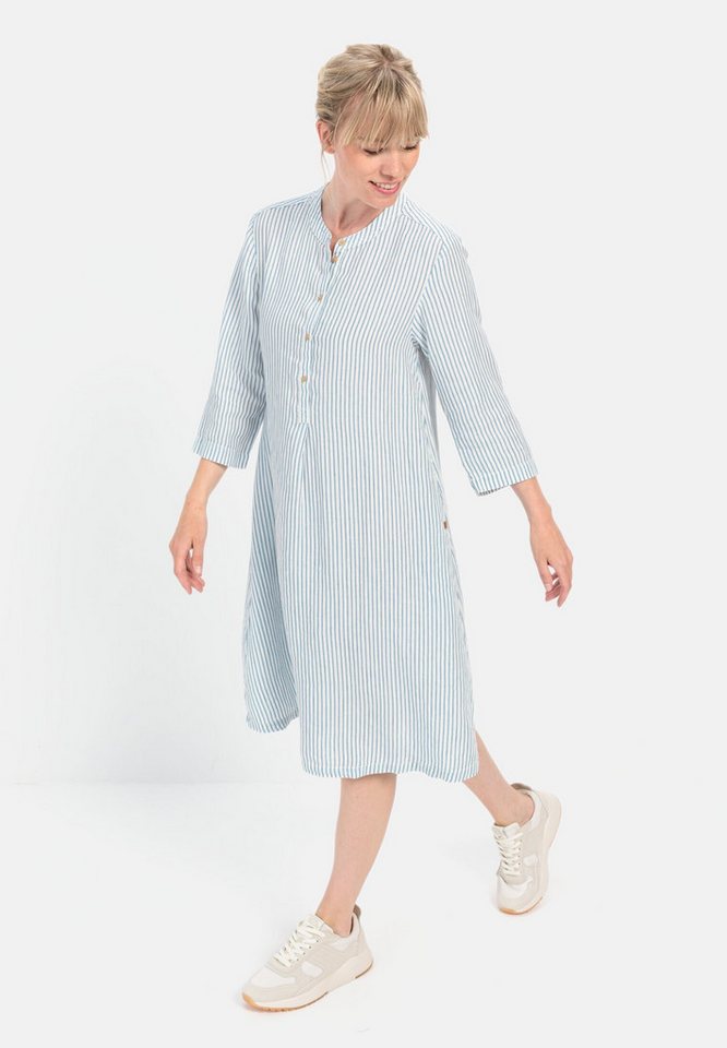 camel active Blusenkleid aus Leinenmix Kurzarm Stehkragen (1-tlg) von camel active