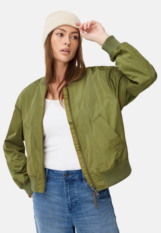 camel active Bomberjacke mit 2-Wege-Reißverschluss Langarm Stehkragen von camel active