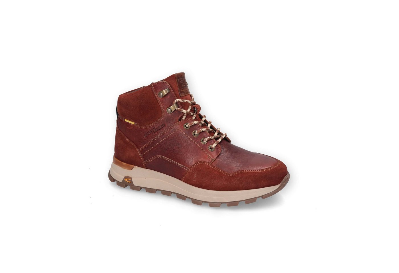camel active Boot Tumbled Nappa/Split BORDEAUX Schnürboots von camel active