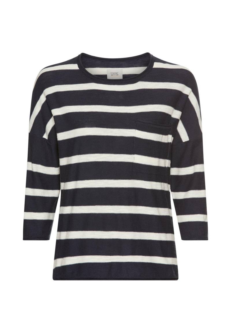 camel active - Boxy Strickpullover mit 3/4-Ärmeln night blue - Gr. - XS von camel active