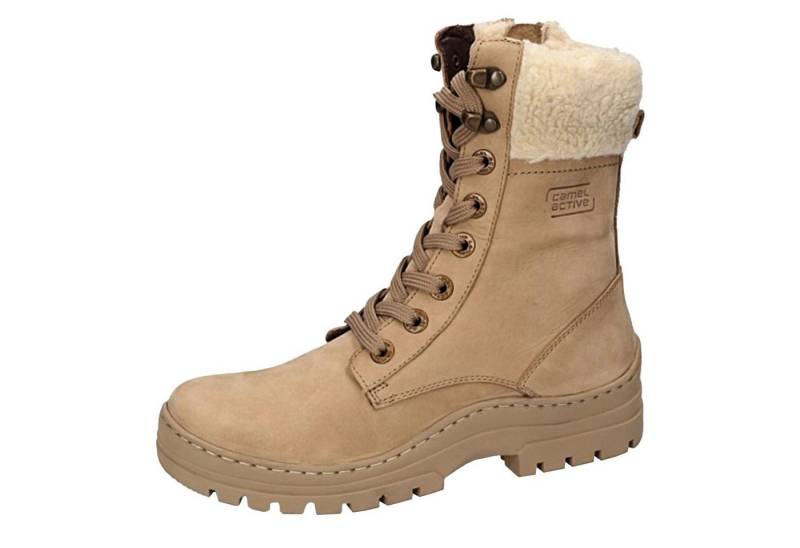 camel active CAMEL ACTIVE Damen Stiefeletten Schnürboots mit Wollschaft von camel active