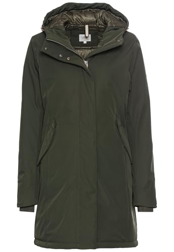 camel active Damen Funktionsmantel mit Kapuze Grün, womenswear-46 von camel active