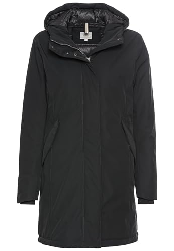 camel active Damen Funktionsmantel mit Kapuze Schwarz, womenswear-38 von camel active
