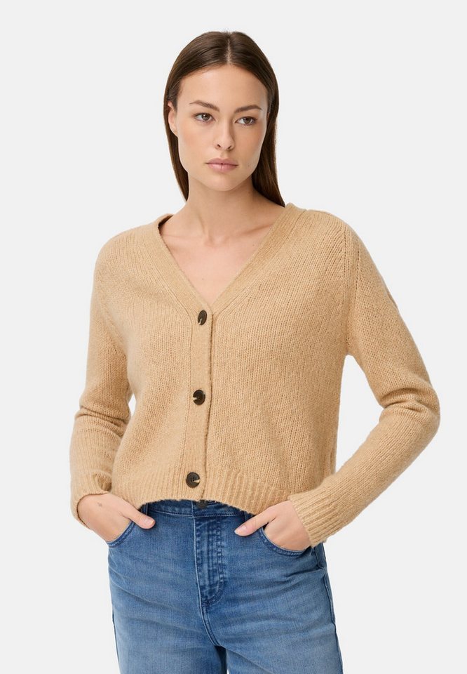 camel active Cardigan mit Raglanärmeln und Knopfverschluss Langarm Markenlabel von camel active