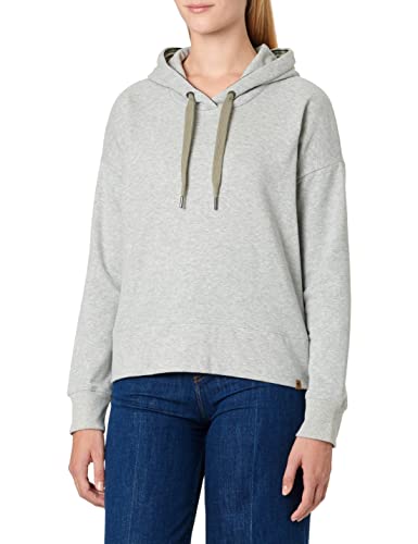 camel active Damen 309301/8F54 Kapuzenpullover, Light Grey Melange, XL von camel active