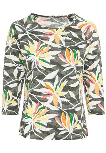 camel active Damen Jersey T-Shirt mit Allover-Print Mehrfarbig Womenswear-XS von camel active