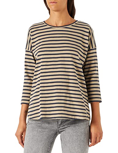 camel active Womenswear Damen 309366/8T22 Pullover, Clay/Night Blue STRI, M von camel active