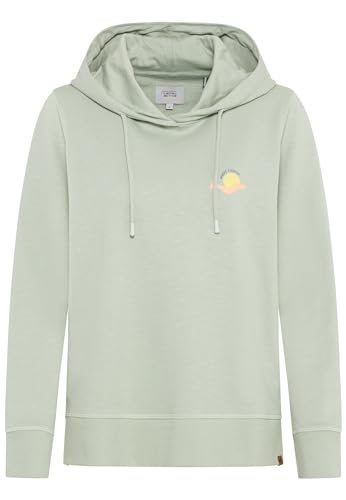 camel active Damen Hoodie mit großem Rückenprint Salbei Womenswear-XXL von camel active