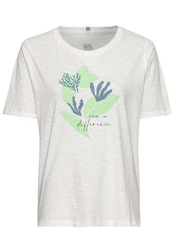 camel active Damen 309601-3T07 T-Shirt, Corallee with Text, XS von camel active