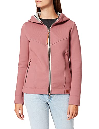 camel active Damen Kapuzen-Sweatjacke mit Allround Reißverschluss Rosa womenswear-46 von camel active