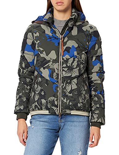 camel active Damen 320080/6R48 Jacke, AOP Camou Cobalt, 44 von camel active