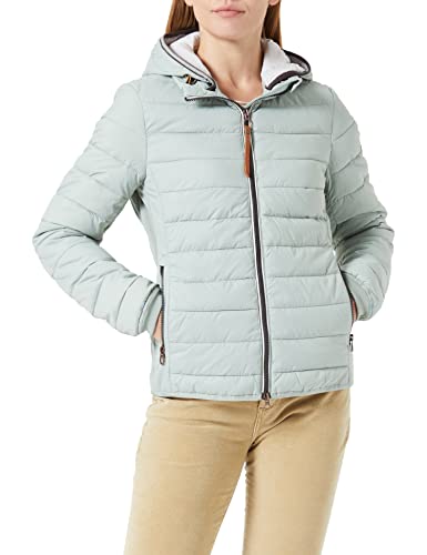 camel active Damen Leichte Steppjacke mit Abnehmbarer Kapuze Blouson, Hellgrün, 36 von camel active