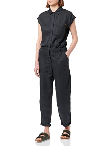 camel active Damen Jumpsuit aus einem Leinenmix Schwarz, womenswear-40 von camel active
