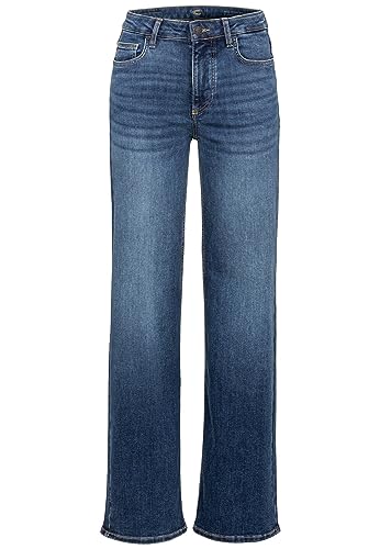 camel active Damen 5-Pocket Jeans mit weiten Hosenbeinen Blau, womenswear-33/32 von camel active
