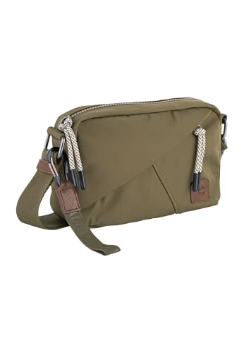 camel active Damen Aurum Umhängetasche aus recyceltem Nylon Dunkelgrün, Womenswear-M von camel active