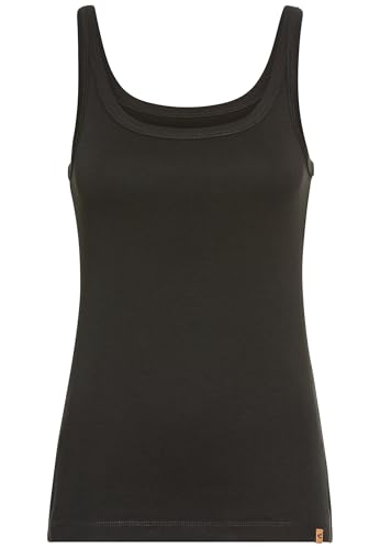 camel active Damen Basic Top aus Reiner Baumwolle Schwarz, Womenswear-XXL von camel active