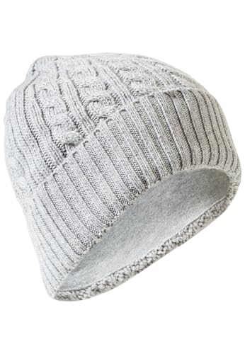 camel active Damen Beanie mit Jerseyfutter Grau, Womenswear-OS von camel active