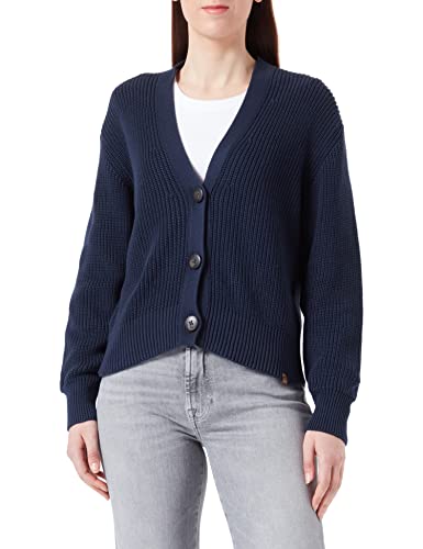 camel active Damen Boxy Cardigan in Strickqualität Blau Womenswear-S von camel active