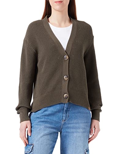 camel active Damen Boxy Cardigan in Strickqualität Olive Womenswear-M von camel active